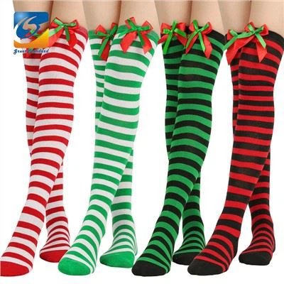 크리스마스 허벅지 높은 양말