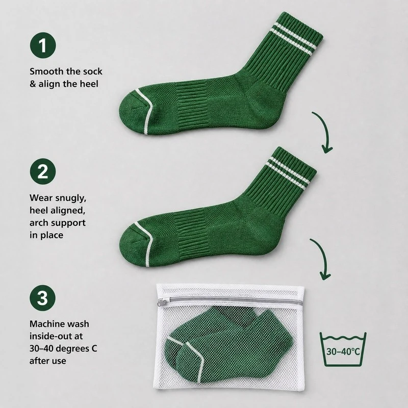Cotton Nylon Spandex Crew Green Sports Workout Socks best